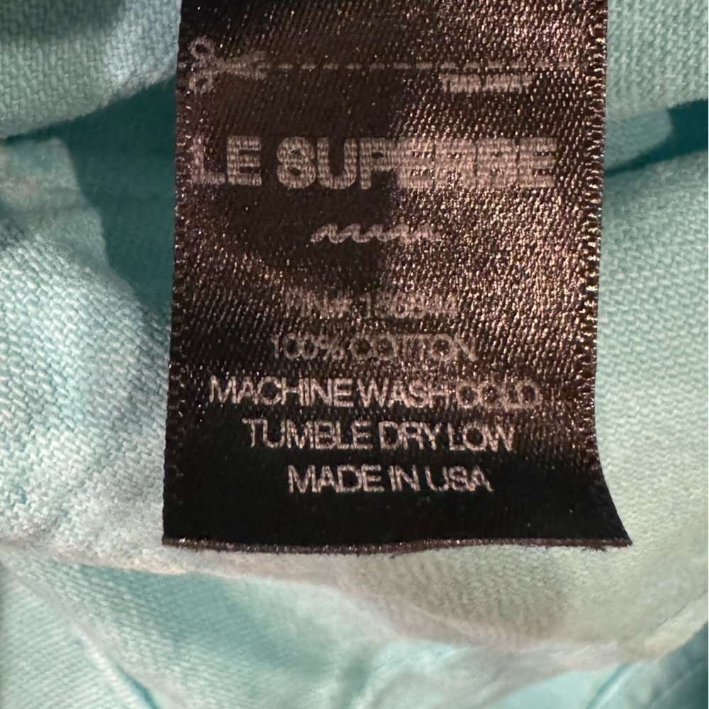 Le Superbe Women's Blue 100% Cotton Beach Crawler Cutoff Jean Shorts Size 6 NWT - Picture 6 of 12